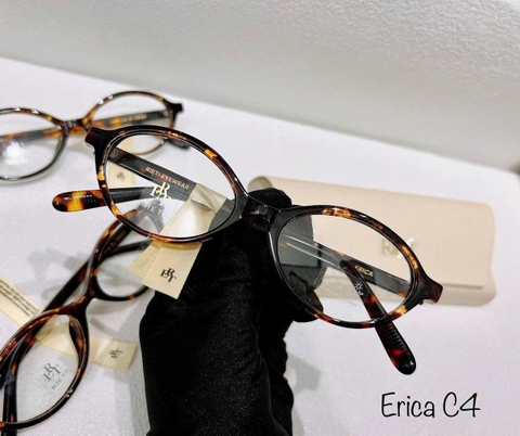 CHÍNH HÃNG - KÍNH MẮT RIETI ERICA - C1 BLACK / C4 LEOPARD - Gọng đen hoặc nâu beo đồi mồi, tròng kính trong suốt