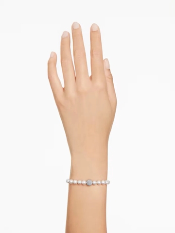 SWAROVSKI Remix Collection strand (White, Rhodium plated) - Vòng/lắc tay ngọc trai pha lê - SWAROVSKI - JEWELRY