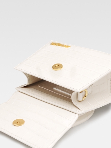 Túi Jacquemus Chiquito Moyen Croc IVORY(size 18cm)
