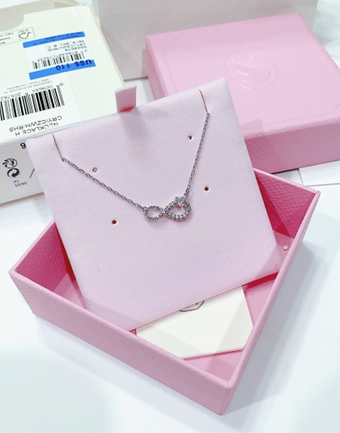 SWAROVSKI Hyperbola necklace (Infinity, White, Rhodium plated) - Dây cổ, dây chuyền, hình vô cực vĩnh cửu, màu trắng - JEWELRY NECKLACE