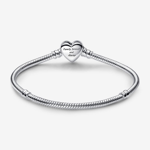 PANDORA Moments Snake Chain Bracelet (Infinity Heart Clasp, Silver Sterling) - Vòng/lắc tay bạc 925, khoá tim vô cực, dáng mềm - JEWELRY BRACELET