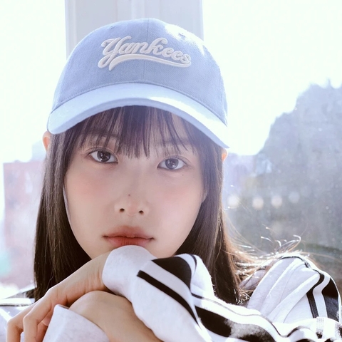 Mũ MLB Culsive Lettering Denim Unstructured Ball Cap New York Yankees Blue