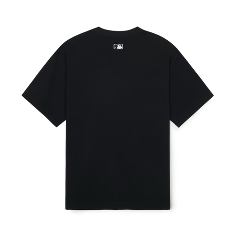 Áo MLB Street Lettering Overfit T-shirt NY Newyork Black - Áo thun cổ tròn tay lỡ màu đen