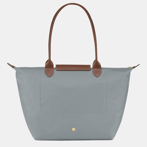 CHÍNH HÃNG - LARGE SIZE - TÚI LONGCHAMP LE PLIAGE GREEN L TOTE BAG - STEEL - Túi xách màu xanh xám, xanh lam