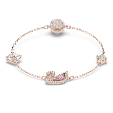 SWAROVSKI Dazzling Swan bracelet (Magnetic closure, Swan, Pink, Rose gold) - Vòng/lắc tay thiên nga hồng - SWAROVSKI - JEWELRY