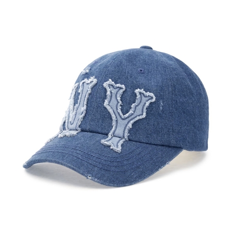 MLB Denim Coopers Unstructured Ball Cap New York Yankees NY INDIGO - Mũ lưỡi trai, nón kết màu xanh