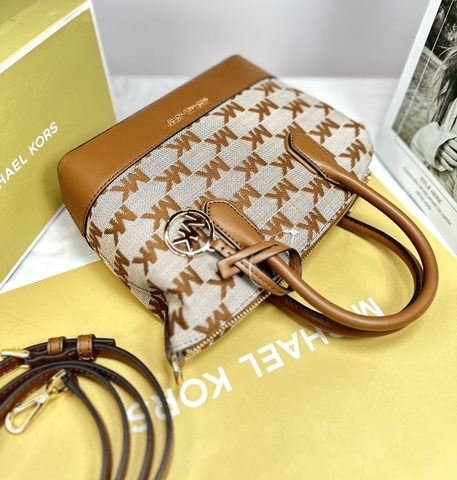 Túi MK Michael Kors Hyde Small Satchel Brown Bag