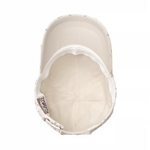 Mũ MLB Diamond Monogram Jacquard Structure Ball Cap New York Yankees Cream - Mũ lưỡi trai, nón kết màu trắng kem