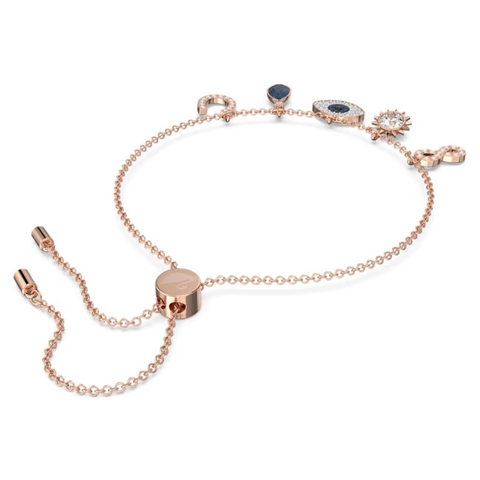 SWAROVSKI Symbolica bracelet (Infinity, evil eye & horseshoe, Blue, Rose gold-tone plated) - Vòng/lắc tay hình các biểu tượng - JEWELRY