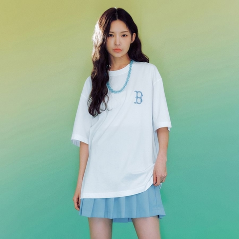 Áo Phông MLB Illusion Clipping B Boston Tshirt 3ATSU2033-43WHS