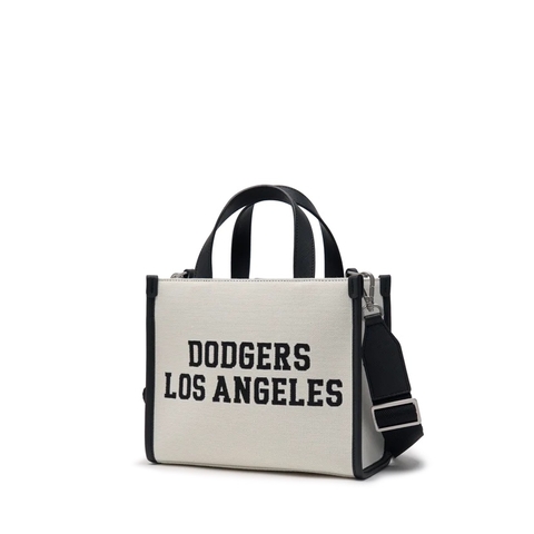 TÚI MLB Varsity Jacquard Small Tote Bag LA Dodgers WHITE