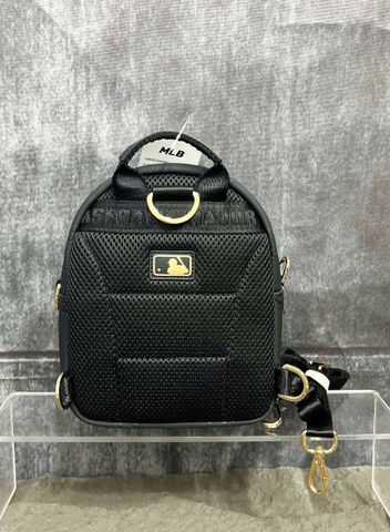 MLB DIA MONOGRAM NY NEWYORK MINI BACKPACK BLACK - Balo dáng nhỏ, màu đen