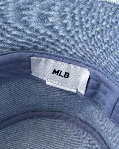 MŨ MLB Color Denim Safari Bucket Hat New York Yankees NY Blue - Mũ vành tròn, có dây thắt, màu xanh