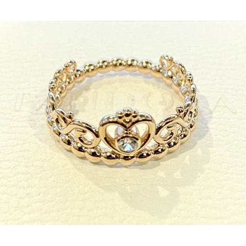PANDORA Princess Tiara Crown Ring (14K Gold plated) - Nhẫn hình vương miệng công chúa, hợp kim mạ vàng 14k - JEWELRY