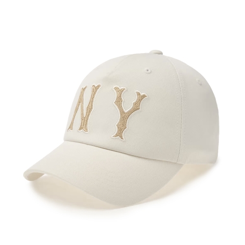 Mũ MLB Basic Coopers Washed Unstructured Ball Cap New York Yankees IVORY - Mũ lưỡi trai, nón kết màu kem