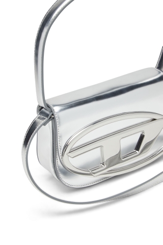 TÚI DIESEL ICONIC SHOULDER BAG IN NAPPA LEATHER SILVER