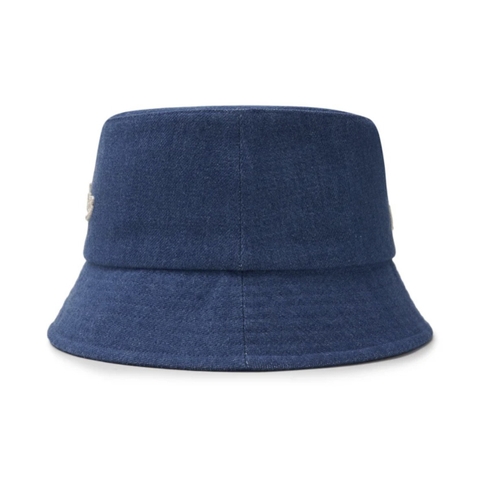 MLB Unisex Cursive Lettering Denim Bucket Hat LA Dodgers Indigo - Mũ vành tròn, màu xanh