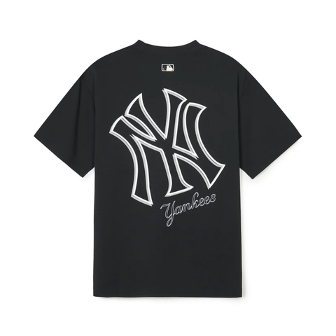 ÁO MLB Basic Mega Logo Short Sleeve BLACK T-Shirt New York Yankees