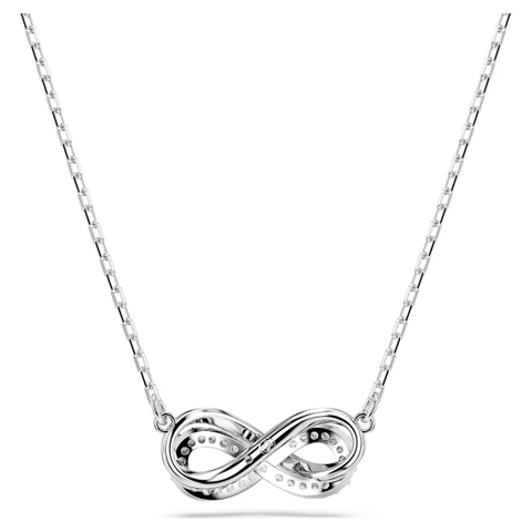 SWAROVSKI Hyperbola pendant (Pavé, Infinity, White, Rhodium plated) - Dây cổ, dây chuyền hình vô cực - JEWELRY NECKLACE