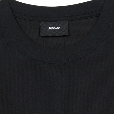 MLB Basic Street Logo Overfit Short Sleeve T-Shirt Boston Red Sox BLACK - Áo thun cổ tròn tay lỡ màu đen