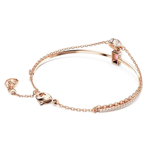 SWAROVSKI Stilla bangle (Mixed cuts, Pink, Rose gold-tone plated) - Vòng/lắc pha lê tone hồng - SWAROVSKI - JEWELR