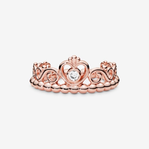 PANDORA Princess Tiara Crown Ring (14K Rose-gold plated) - Nhẫn hình vương miệng công chúa, hợp kim mạ vàng hồng 14k - JEWELRY