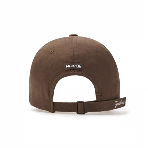 MLB Nano Logo Unstructured Ball Cap NY NEWYORK Brown - Mũ lưỡi trai, nón kết màu nâu chữ NY