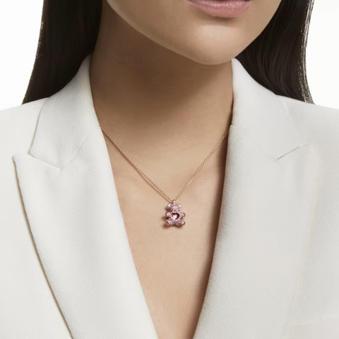 SWAROVSKI Teddy pendant (Bear, Pink, Rose gold-tone plated) - Dây cổ, dây chuyền SWAROVSKI - JEWELRY NECKLACE