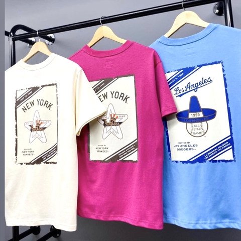 Áo Thun New Era ALL STAR GAME T-Shirt Cream/Pink/Blue