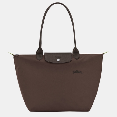 CHÍNH HÃNG - LARGE SIZE - TÚI LONGCHAMP LE PLIAGE GREEN L TOTE BAG - MOCHA/MOKA - Túi xách màu nâu đất, nâu sẫm