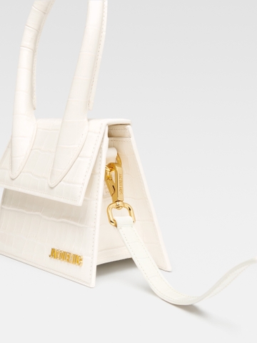 Túi Jacquemus Chiquito Moyen Croc IVORY(size 18cm)
