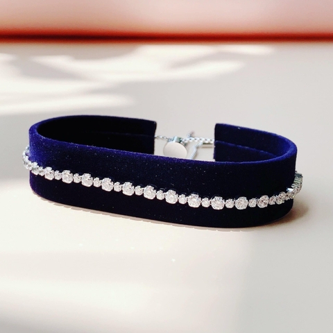 SWAROVSKI Subtle bracelet (Round cut, WHITE, Rhodium plated) - Vòng/lắc tay pha lê trắng - JEWELRY