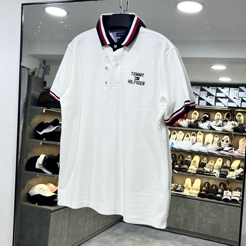 Áo Tommy Hilfiger Polo Shirt White - Áo thun có cổ màu trắng