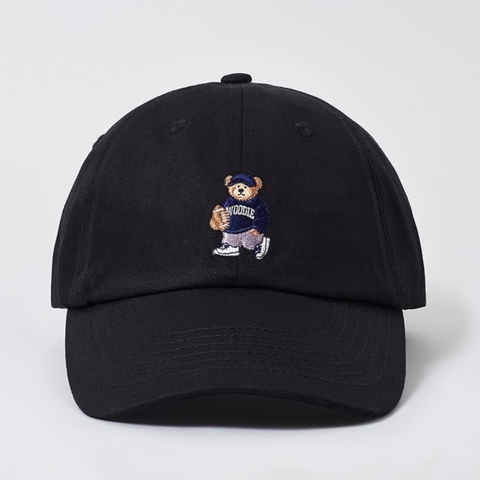 SPAO BEAR BALL CAP BLACK - Mũ lưỡi trai, nón kết màu đen
