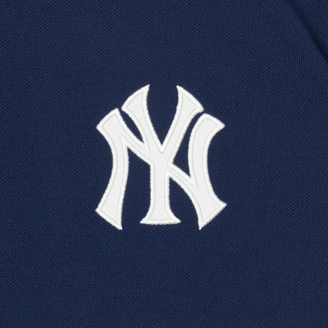 Áo MLB Varsity shoulder color overfit collar POLO shirt New York Yankees NAVY
