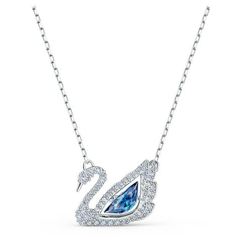 SWAROVSKI Dancing Swan necklace (Swan, Blue, Rhodium plated) -  Dây cổ, dây chuyền SWAROVSKI - JEWELRY NECKLACE