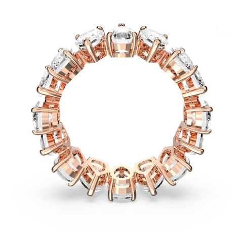 SWAROVSKI Vittore ring (Drop cut, White, Rose gold-tone plated) - RINGS - Nhẫn pha lê cắt giọt - SWAROVSKI JEWELRY
