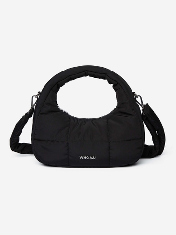 TÚI WHOAU PADDED HOBO BLACK BAG - TÚI XÁCH PHAO MÀU ĐEN