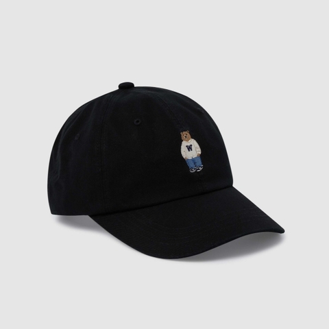 WHOAU Steve Washed Ball Cap - Mũ lưỡi trai, nón kết màu đen