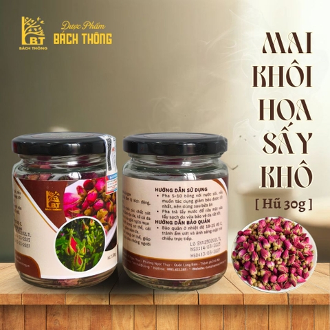 [Hũ 30g] Mai Khôi Hoa - Nụ Hoa Hồng Sấy Khô