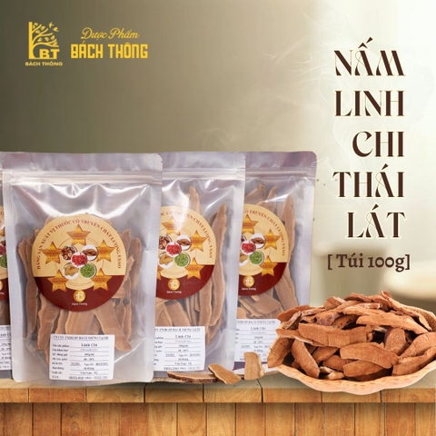 [Túi 100g] Nấm Linh Chi Thái Lát