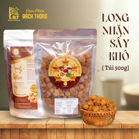 [Túi 500g] Long Nhãn Sấy Khô Tự Nhiên
