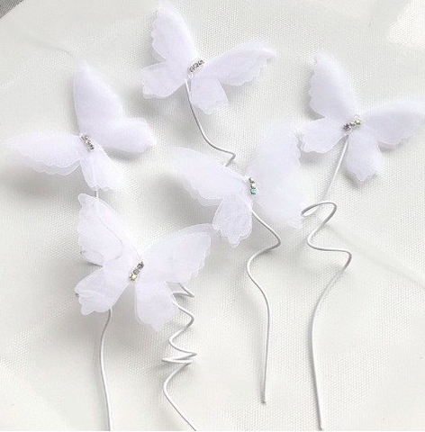 Set 5 Bướm Lụa_Trắng