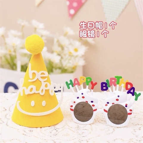 Mũ nỉ sinh nhật 3D/ 10c