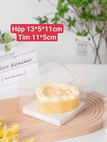 Hộp Mica khuôn tim(10c)