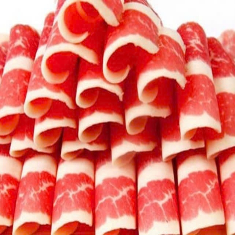 Ba Chỉ Bò Mỹ thái cuộn khay 500gr ( ĐVT kg)