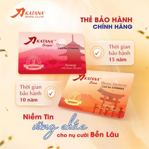 Hỗ Trợ Cấp Thẻ Bảo Hành Katana Zirconia Tại Khu Vực Phía Bắc