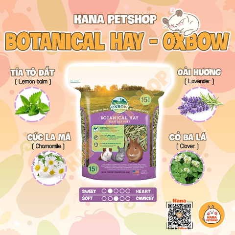 Cỏ Timothy 🐹FREESHIP🐹 Cỏ Botanical Timothy Oxbow Siêu Ngon Dành Cho Thỏ, Bọ, Chinchilla .