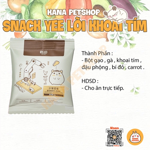 Snack Yee Thức Ăn Hamster 🐹FREESHIP🐹 Đồ Ăn Dặm Snack Lõi Sốt Trái Cây Gà Yee Đồ Ăn Vặt Hamster, Nhím , Sóc ...