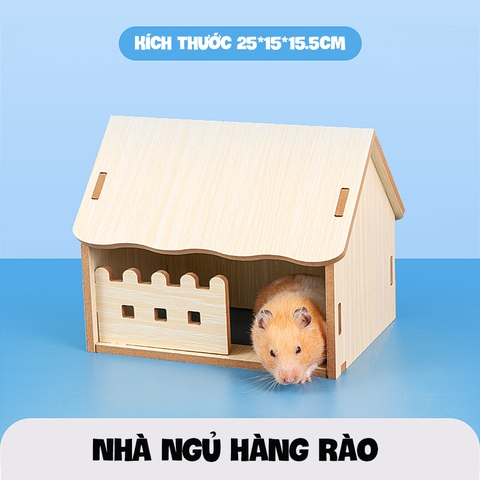Nhà Ngủ Gỗ Hamster 🐹FREESHIP🐹 Nhà Gỗ Biệt Thự Đồ Chơi Cho Hamster . Chất liệu Gỗ Ép Cao Cấp